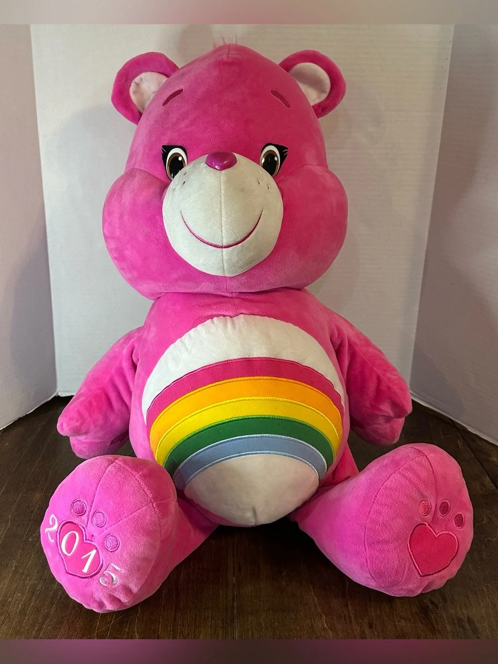 Care Bear Cheer Rainbow XL Pink Plush 32